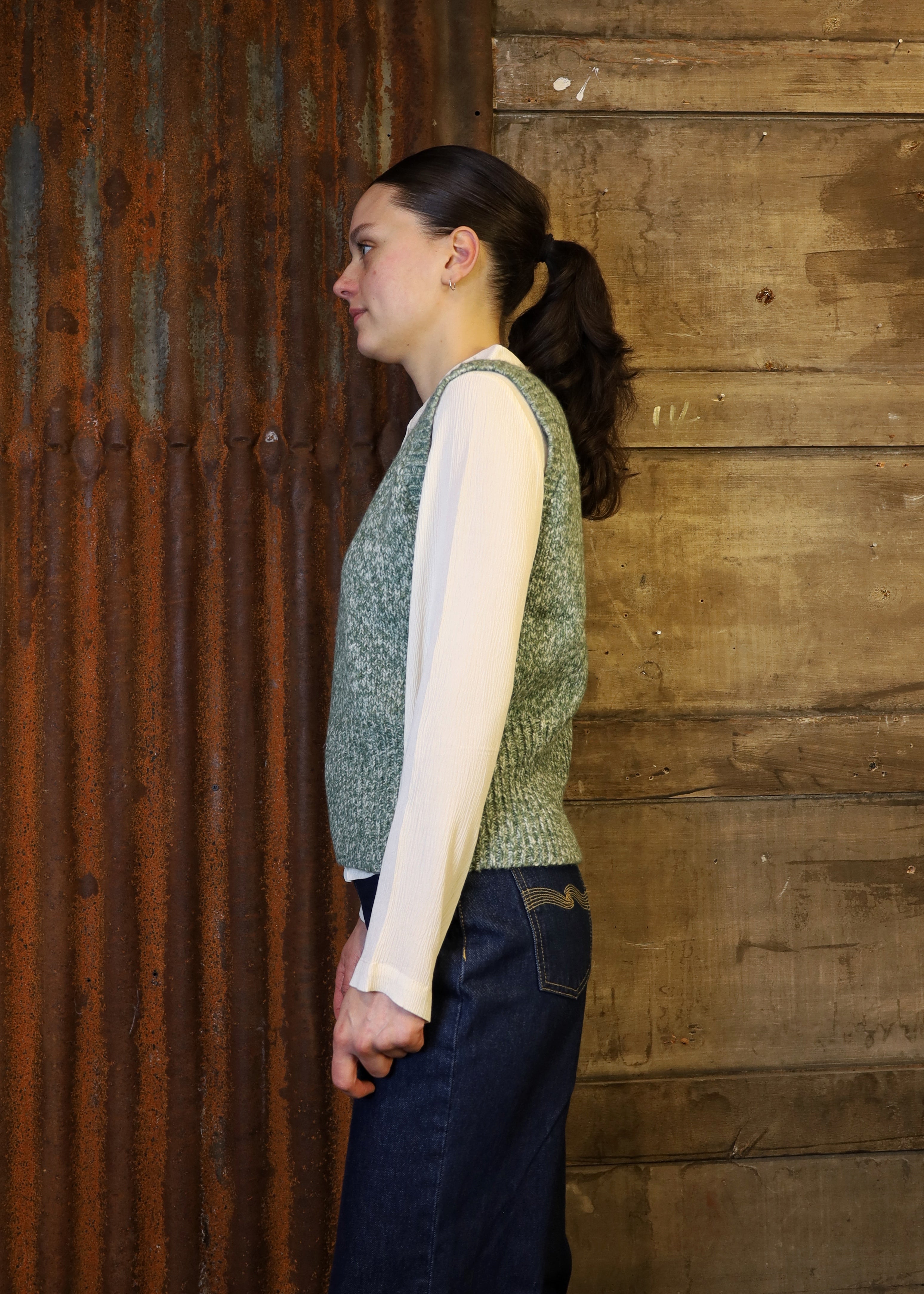 Twine Thread Knitted Vest