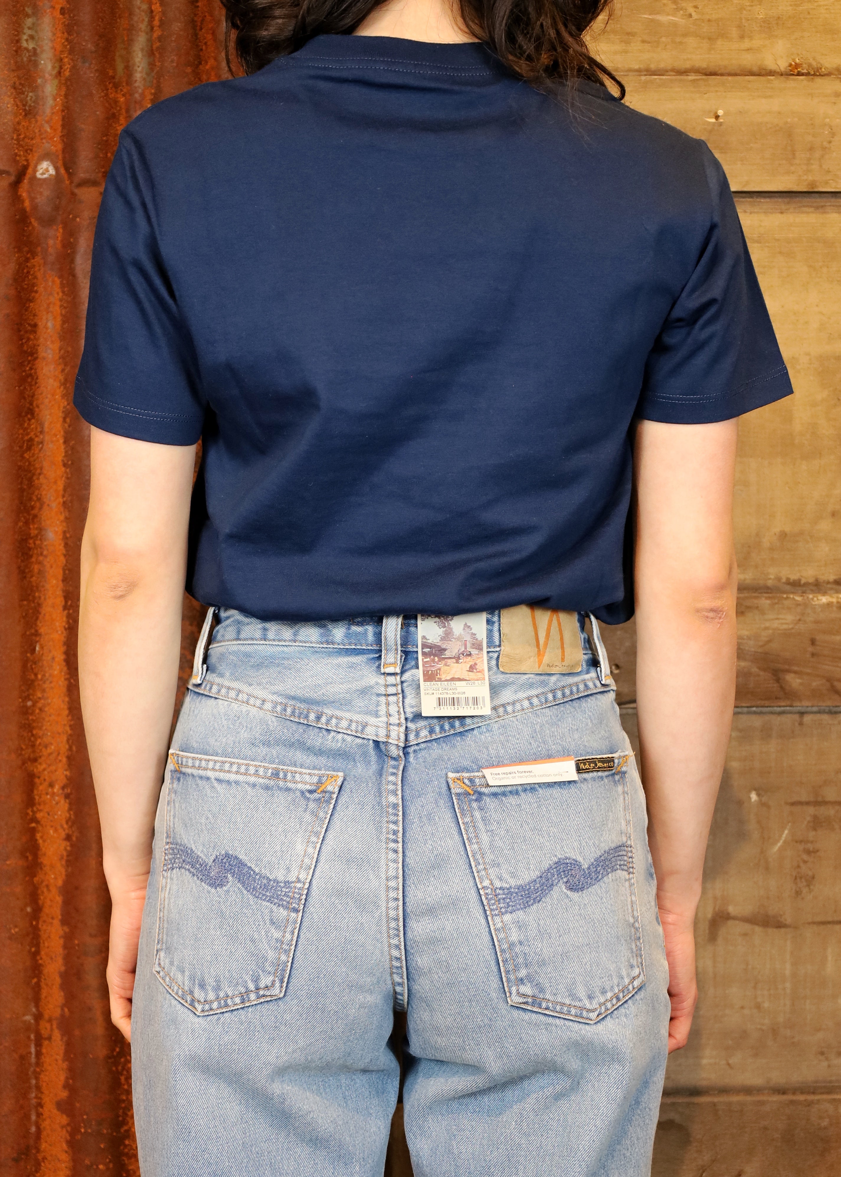 W‘ S/S Pocket Heart Tee Ink/Red