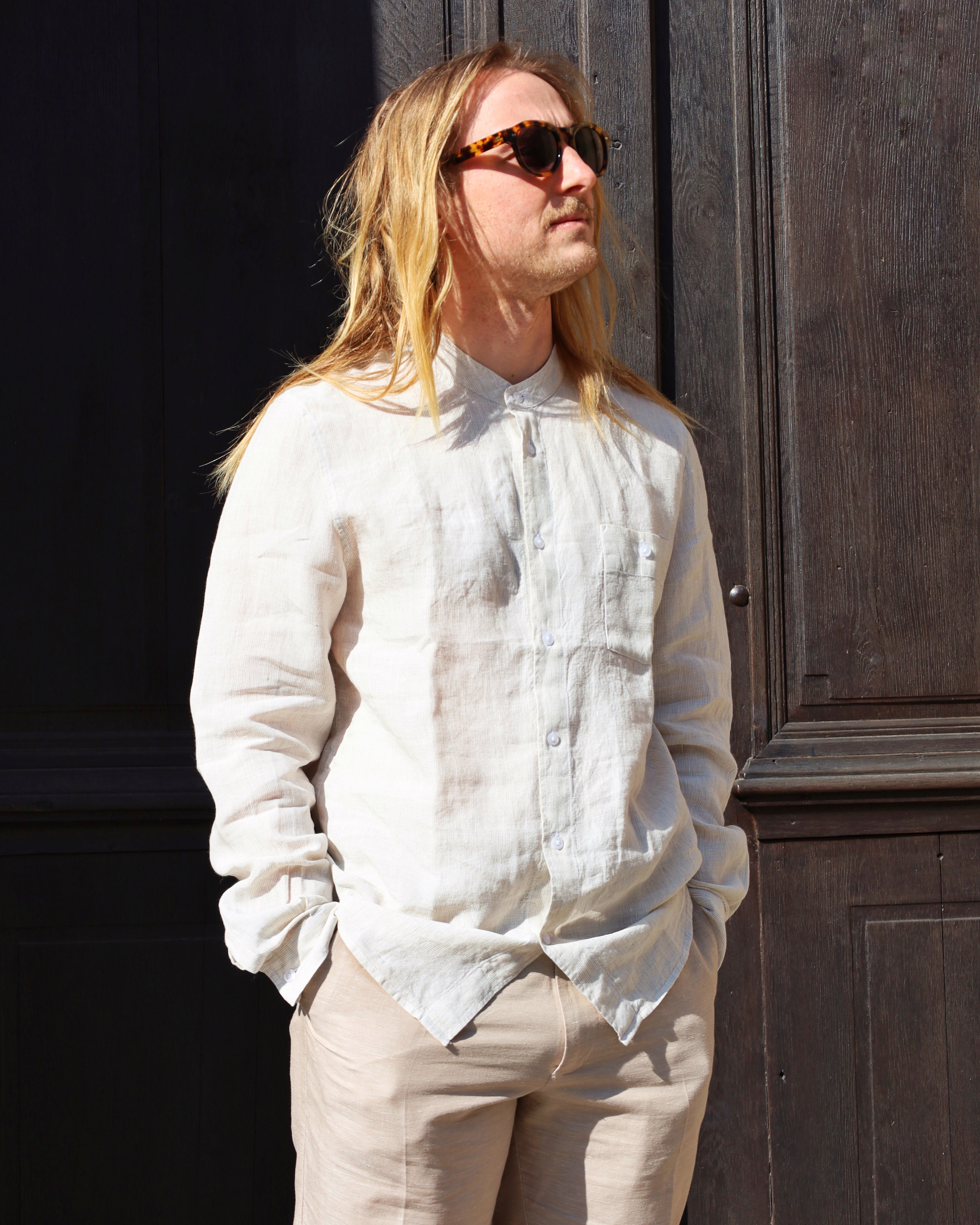 Nathan Shirt Striped Sand