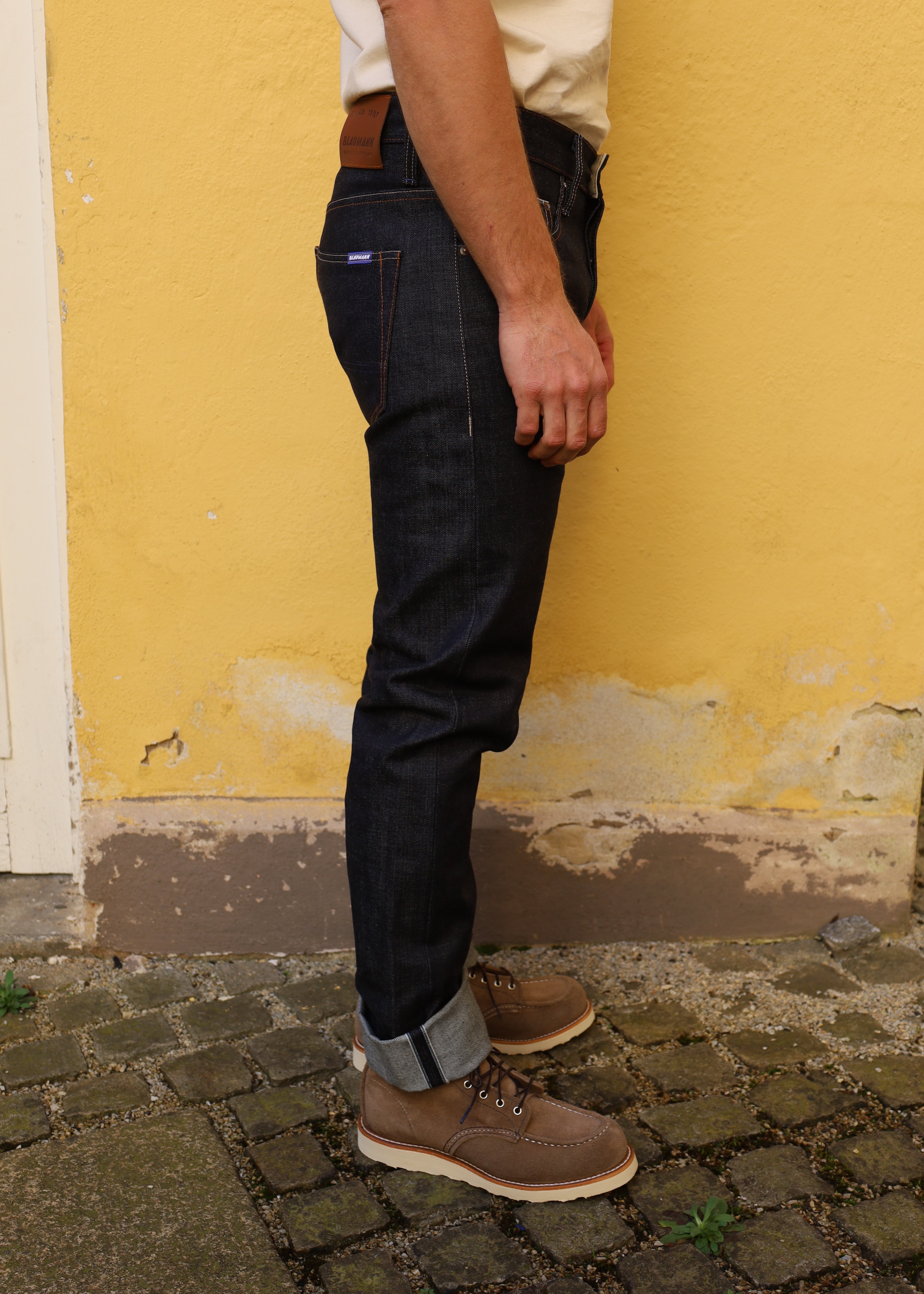 Schmaler Blaumann 15oz. Bio