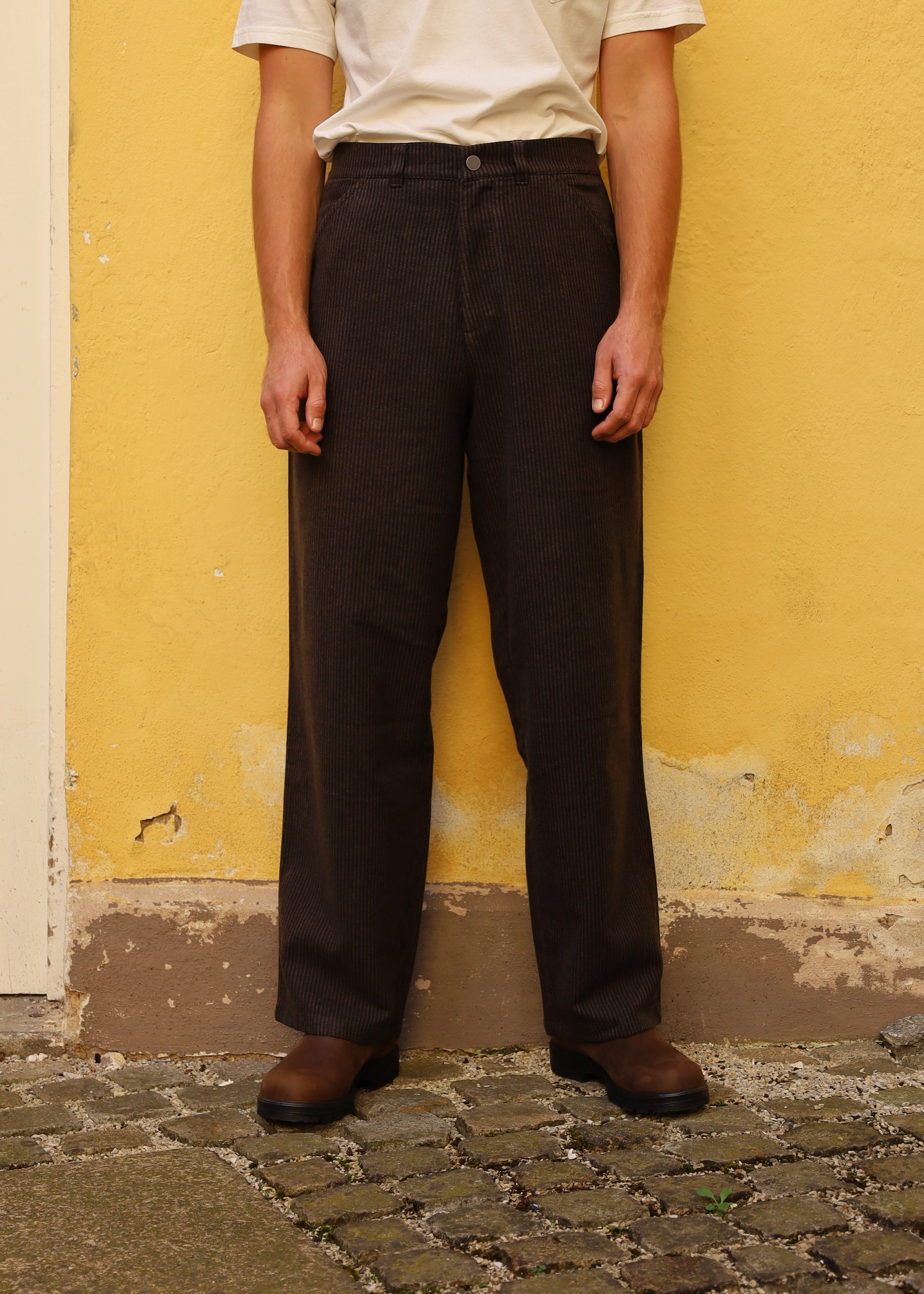 CARLO Flannel striped brown