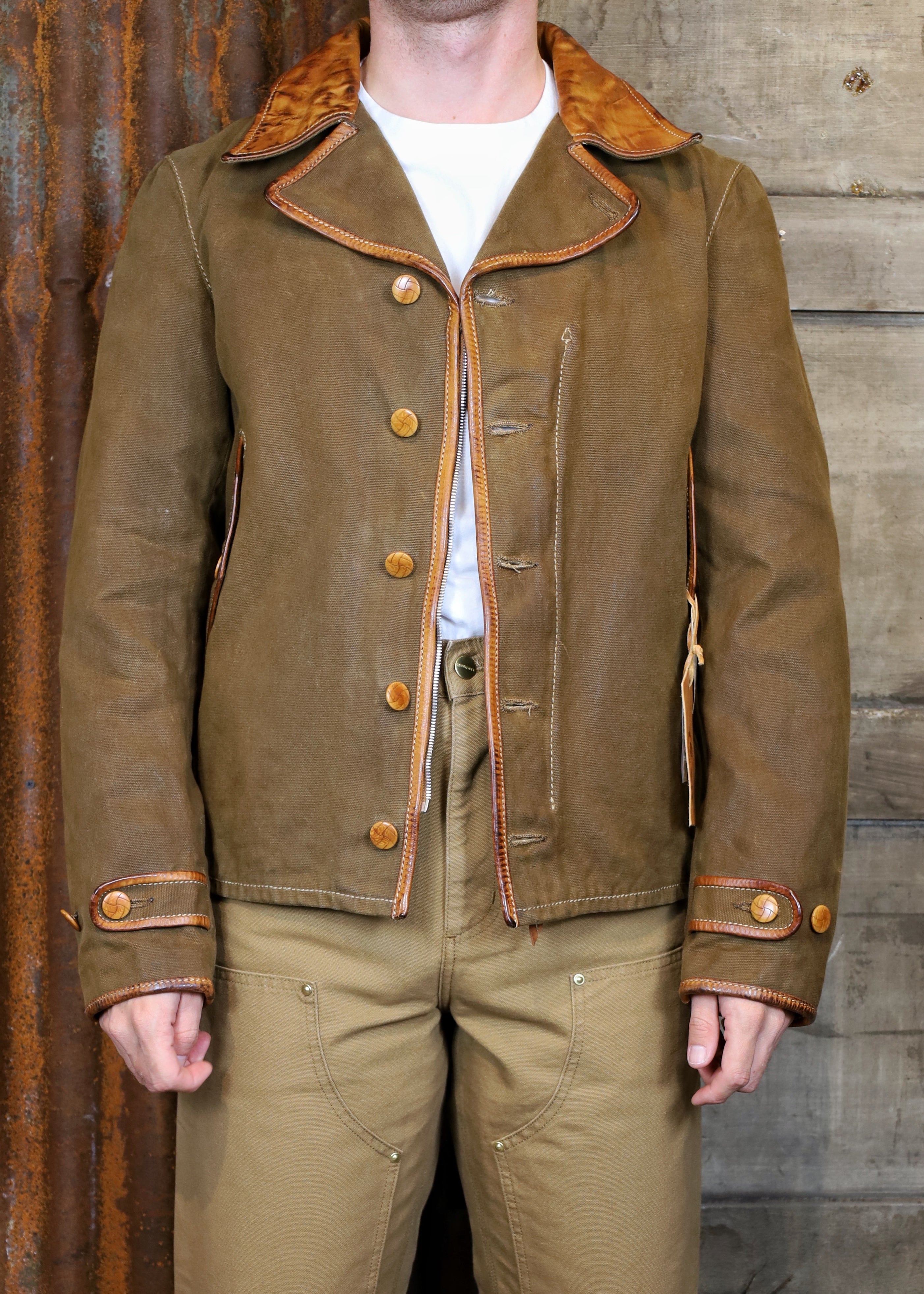 Canvas Jacket C7077 Brown