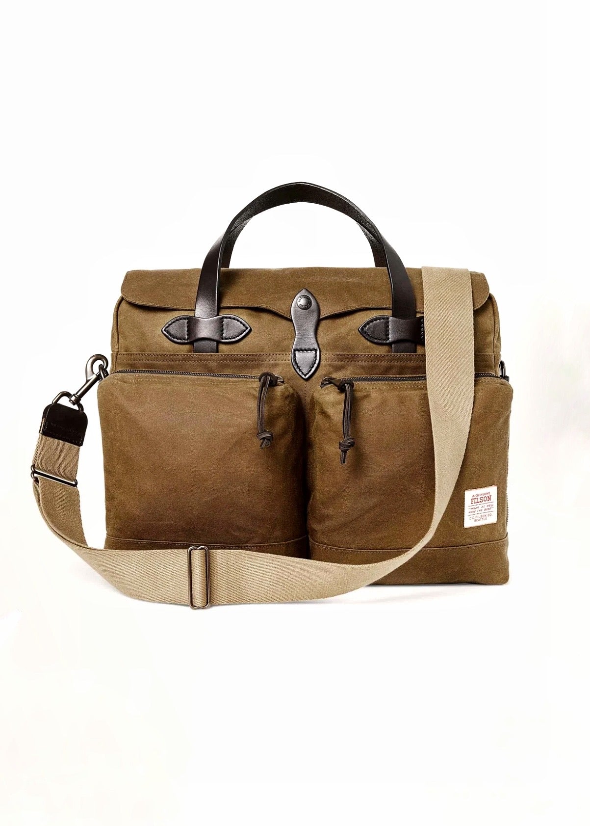 24 Hour Tin Cloth Briefcase - Dark Tan