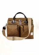 24 Hour Tin Cloth Briefcase - Dark Tan