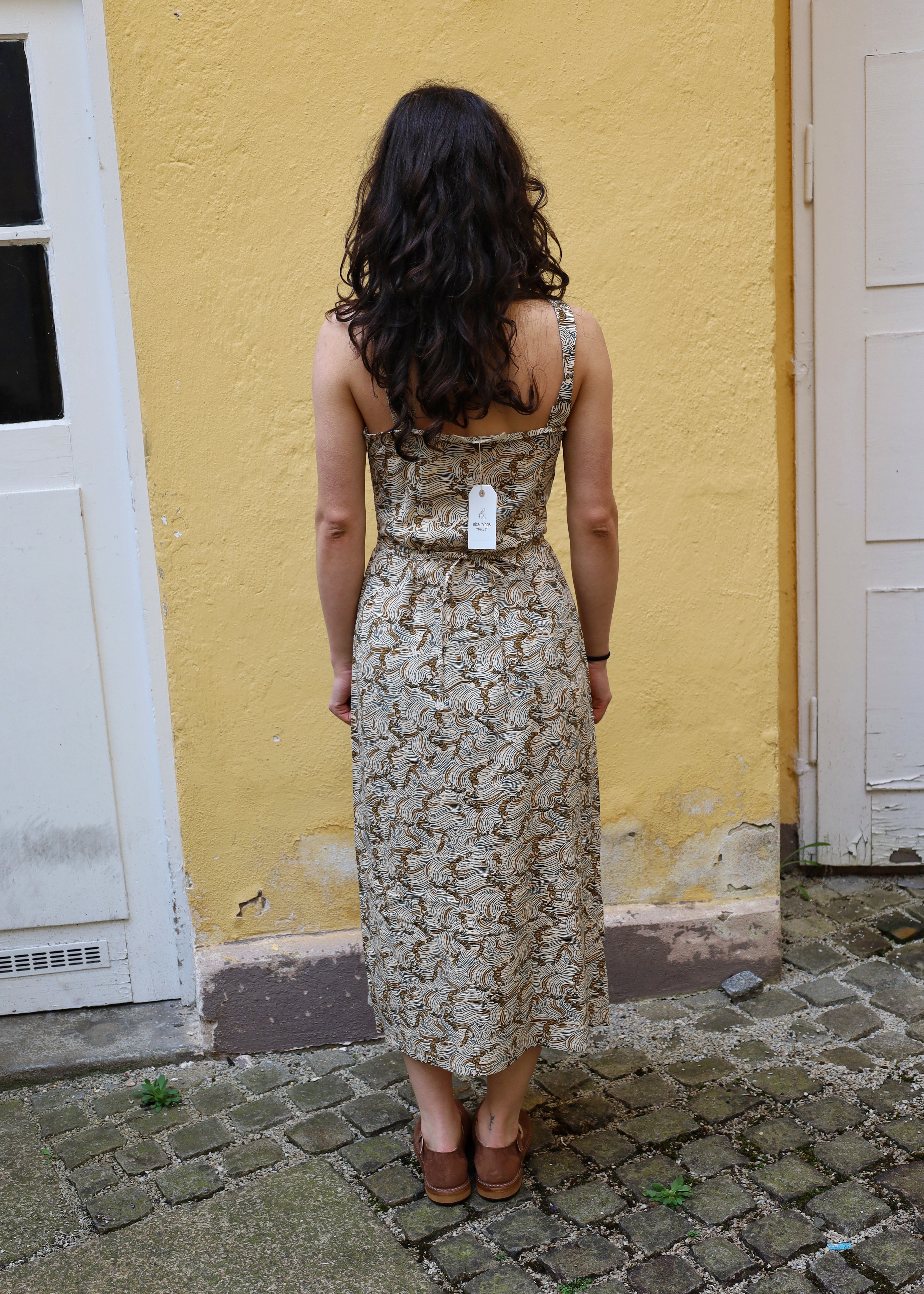 Aegean Sea Print Dress