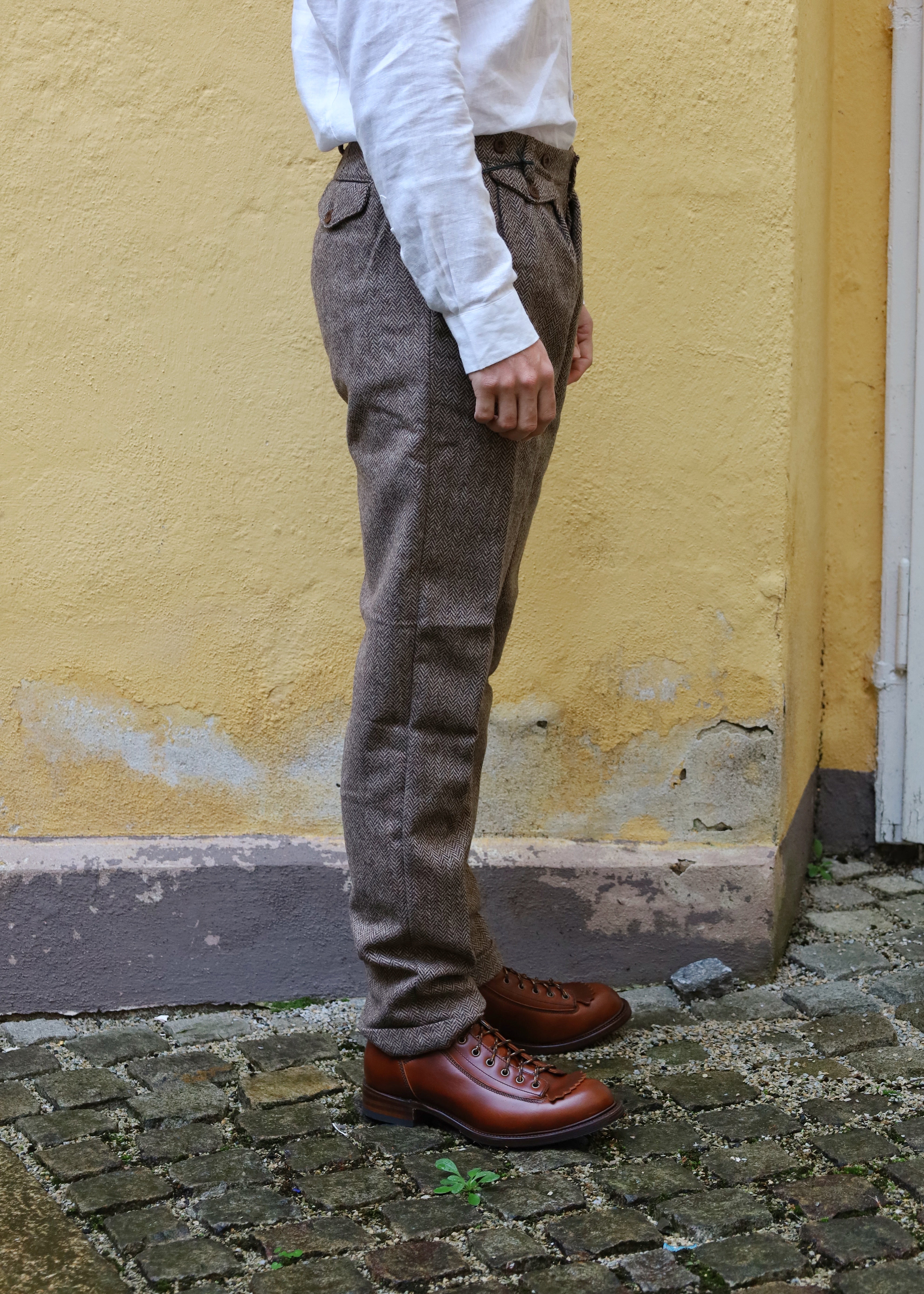 Wool Trousers Heringbone