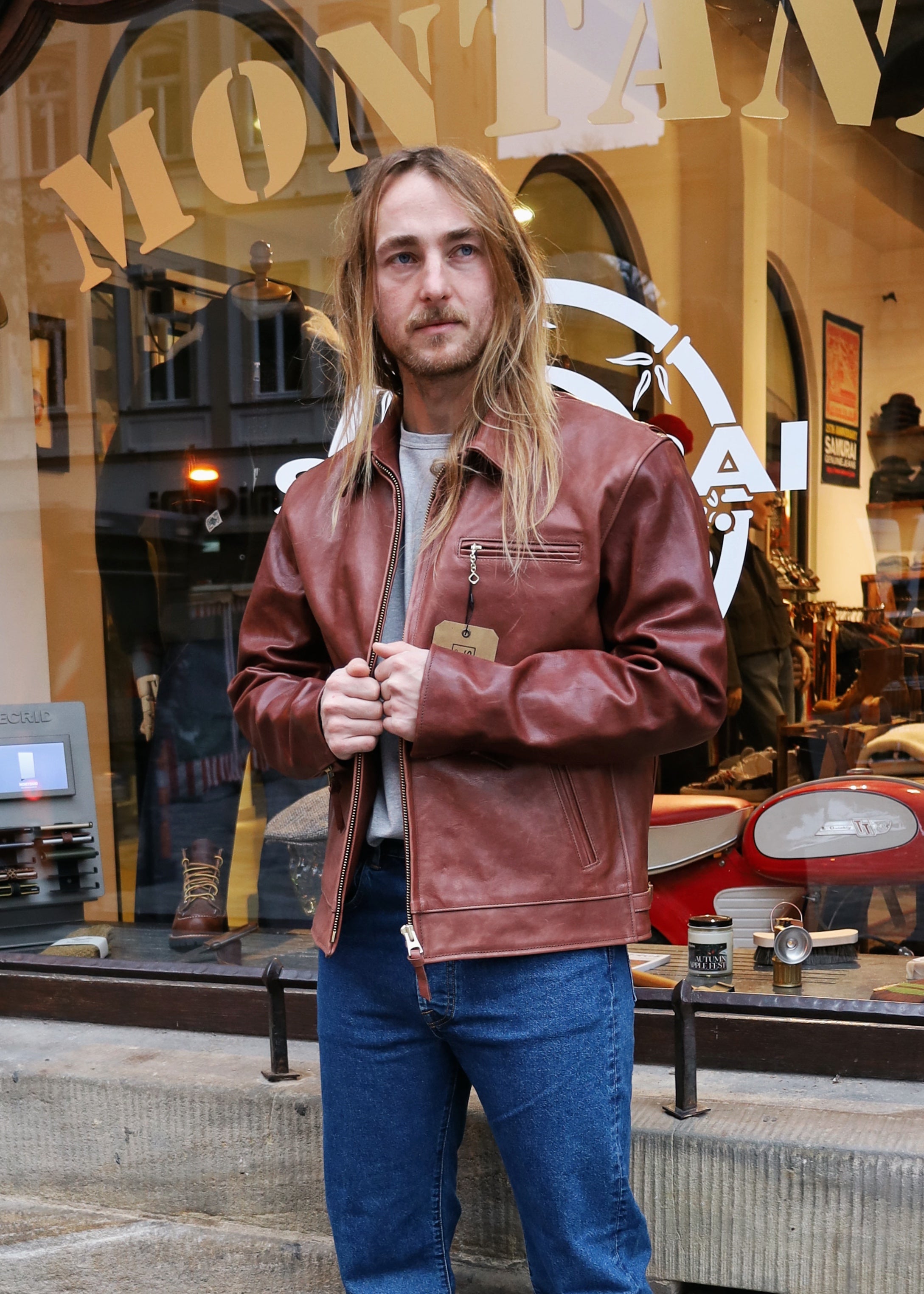 Tail Gunner Japanese Horsehide - Light Brown
