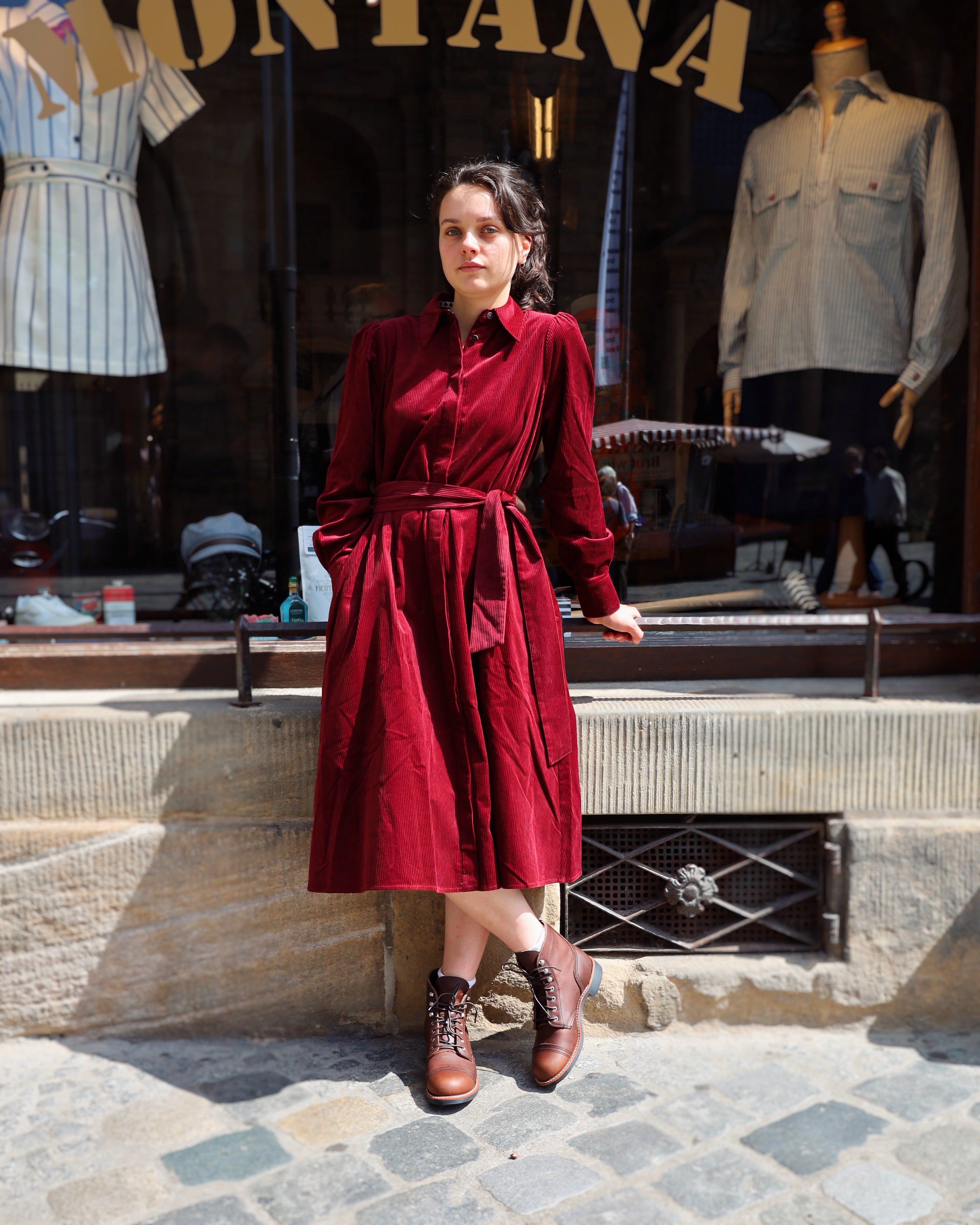 Kleid 252 DK.01 weinrot