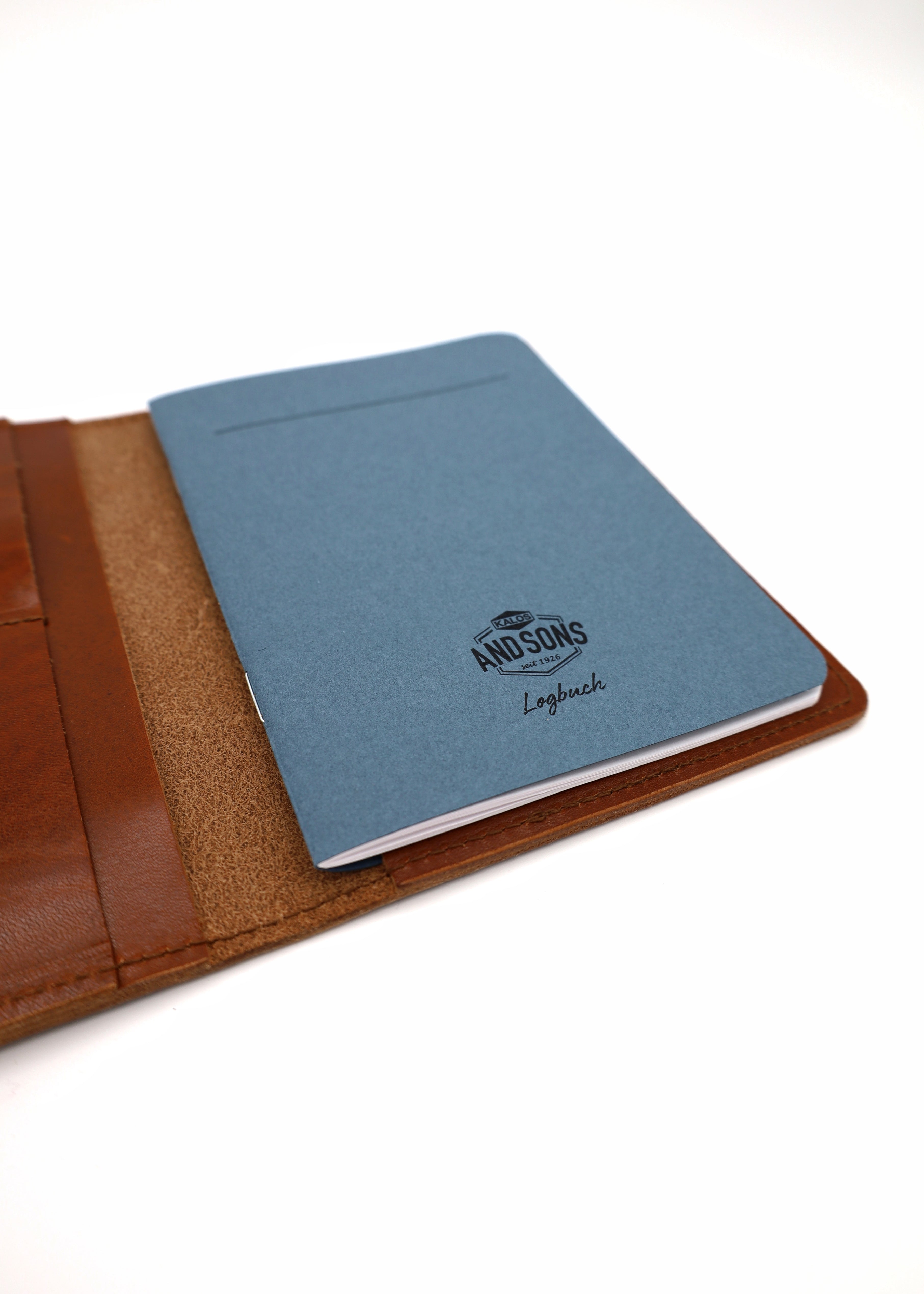 Reisepassetui/Notizbuch Cognac