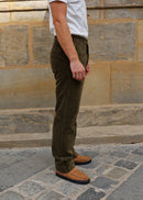 Chino Pant Horizontal- Green Kindermann Cord