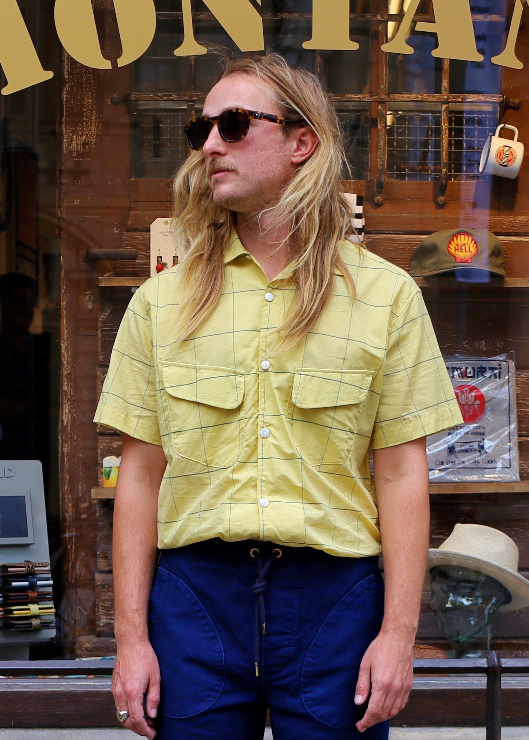 Dean Double Pocket Yellow Check