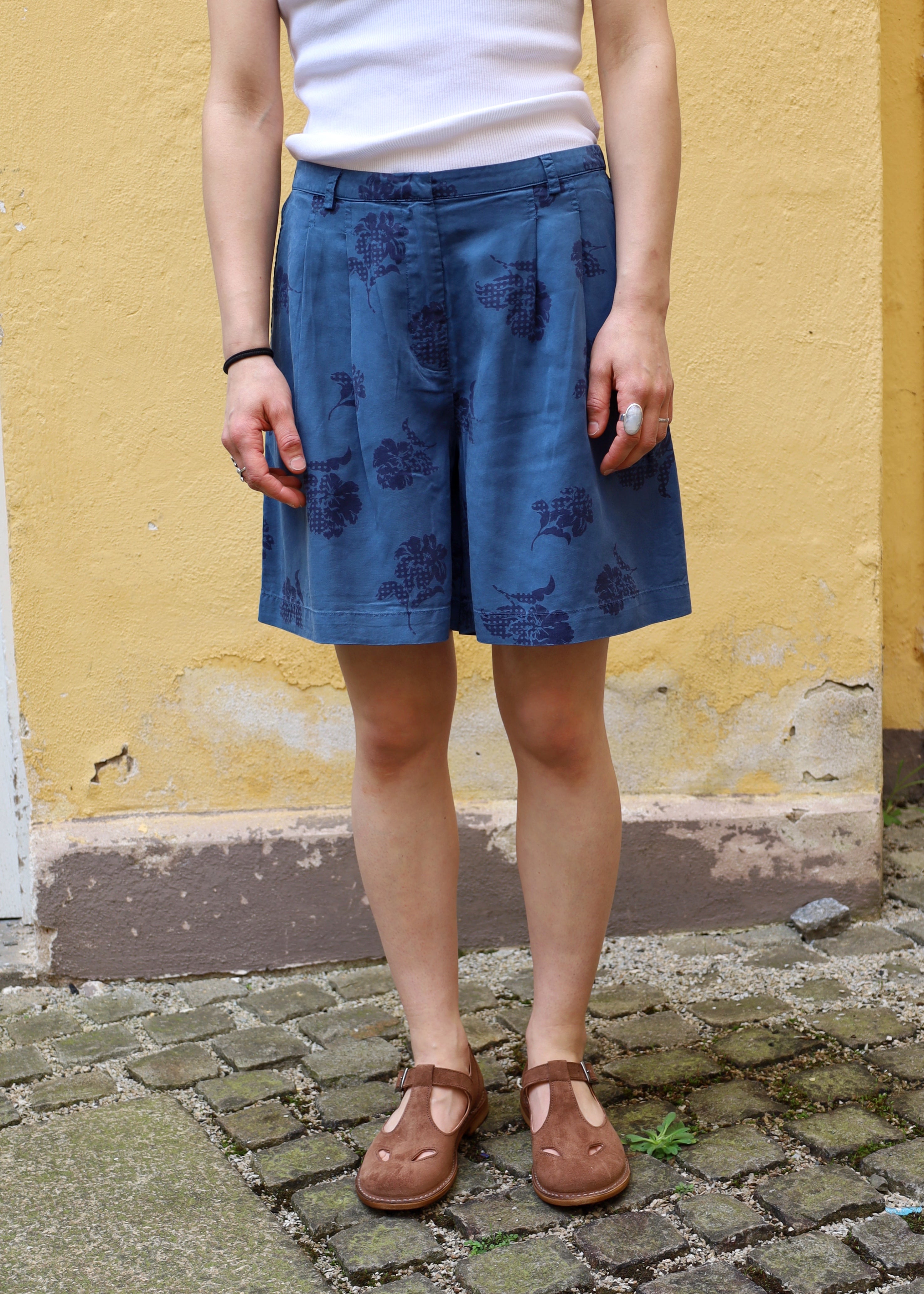 Dots & Flowers Print Bermuda