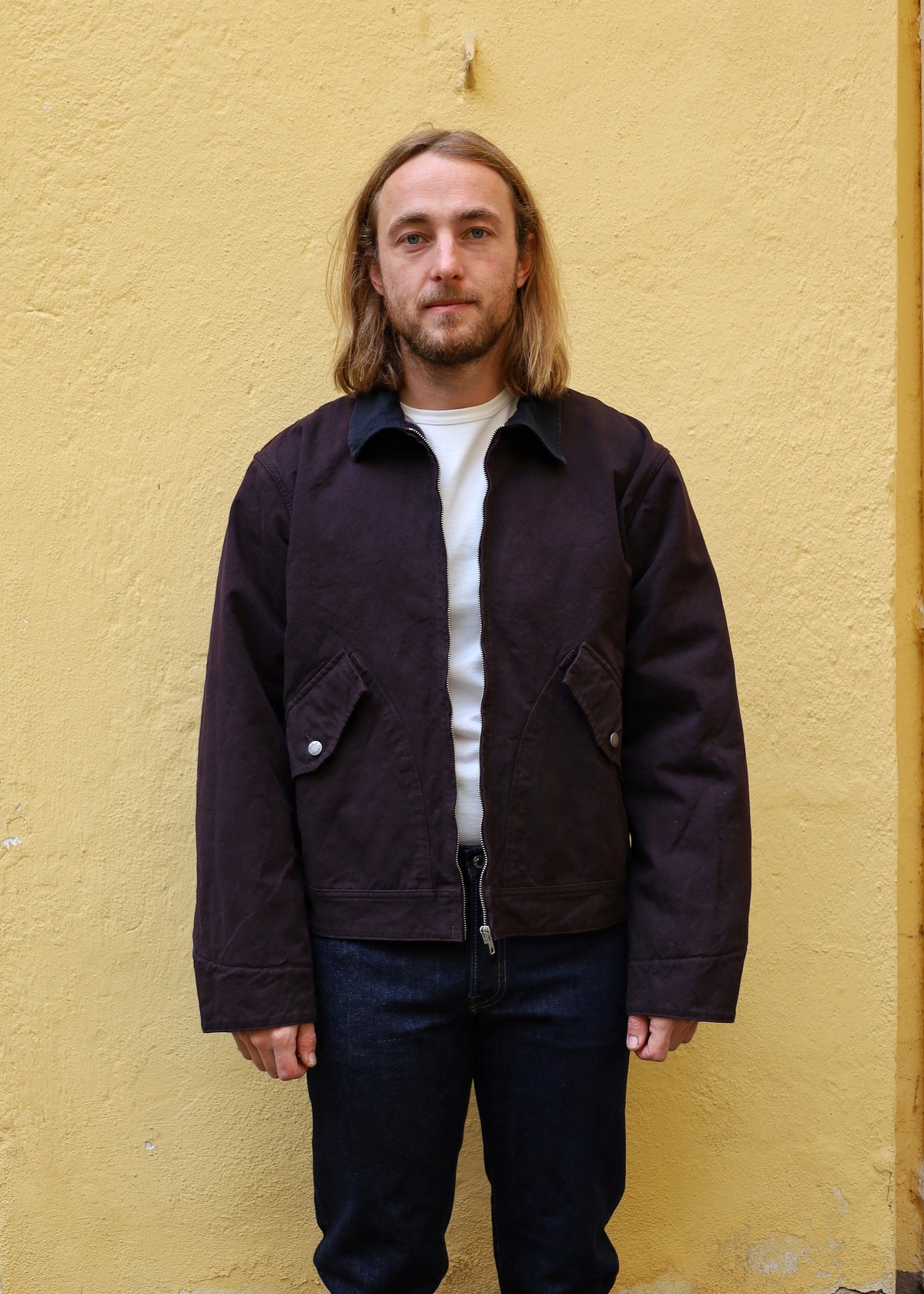 BLAKE Zip Jacket Canvas - dk. Brown