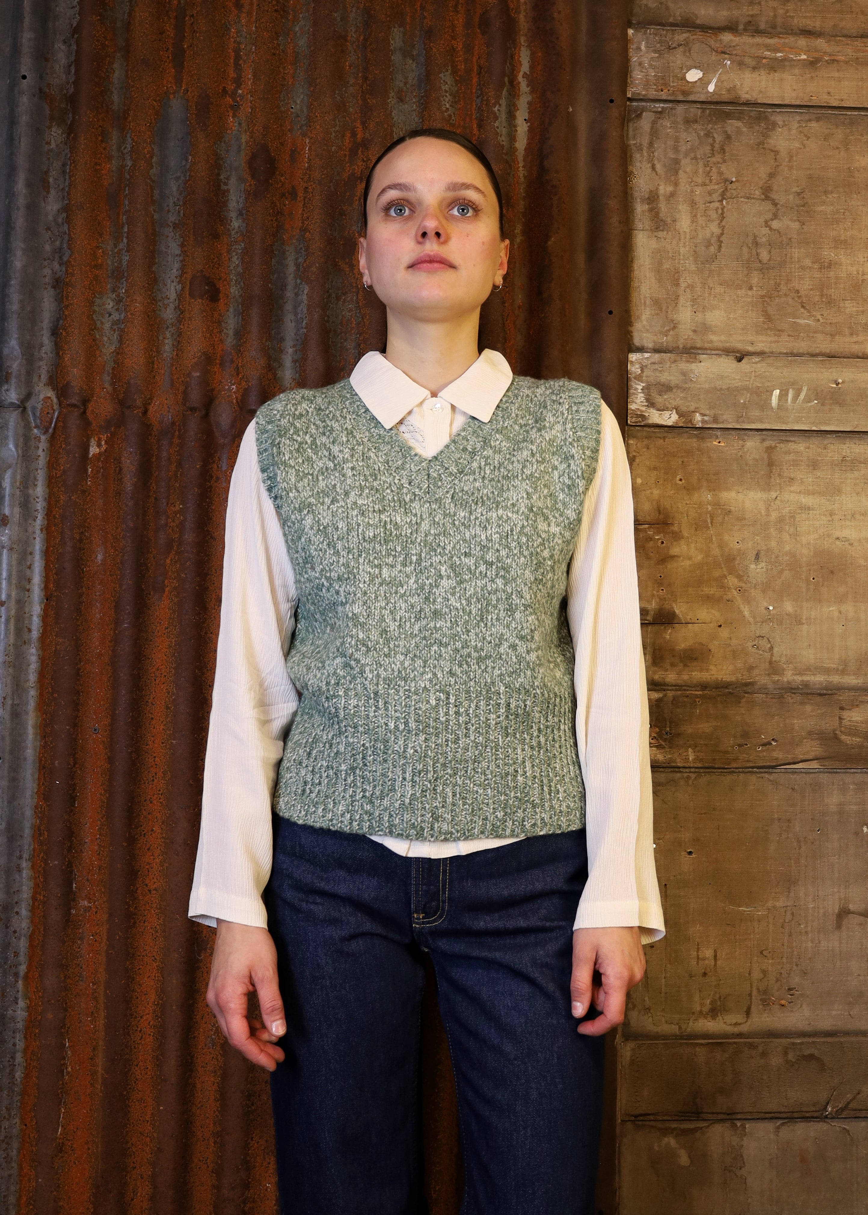 Twine Thread Knitted Vest