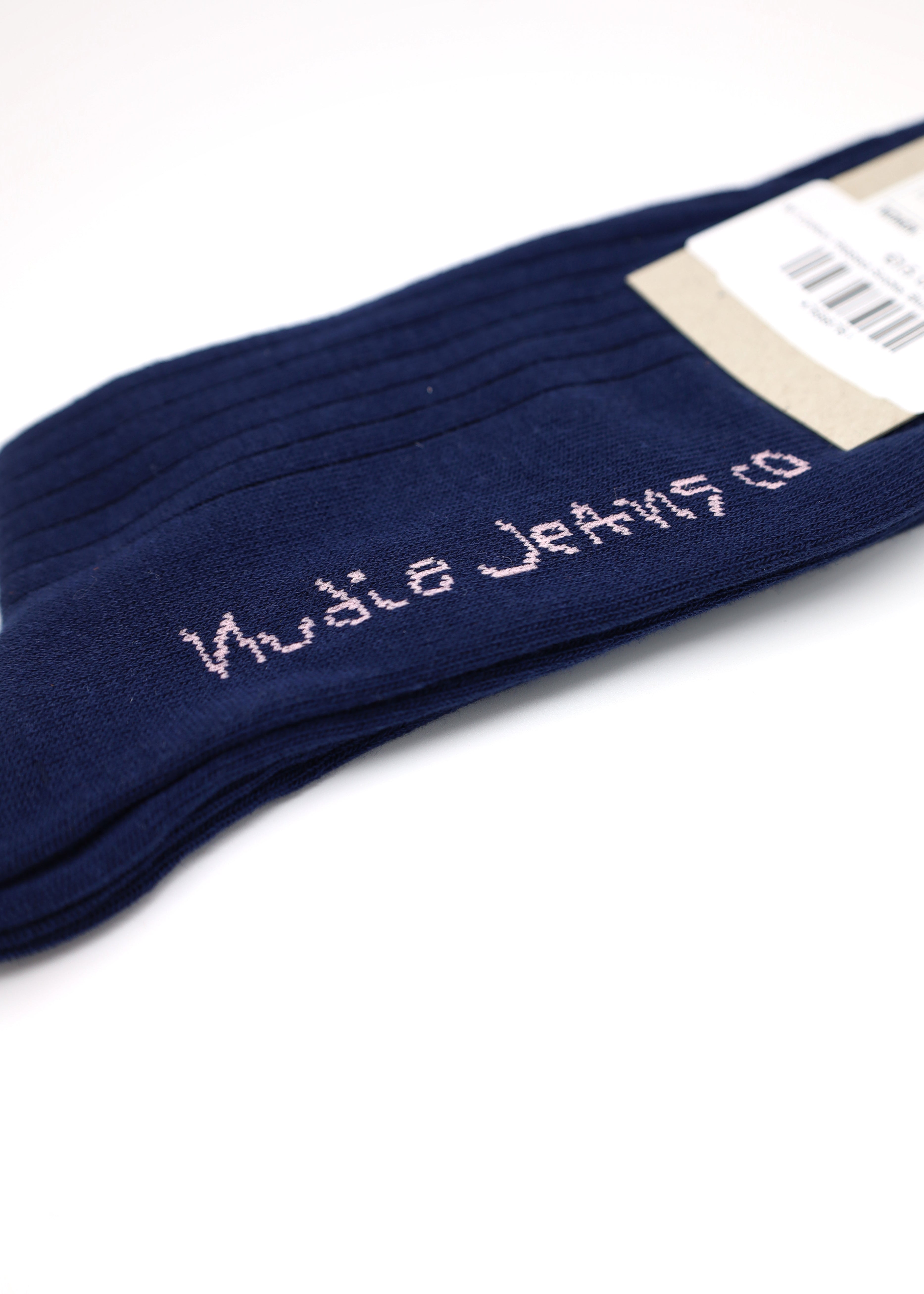 W' Cotton Ribbed Socks Blue