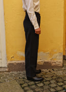 CARLO Flannel - striped charcoal