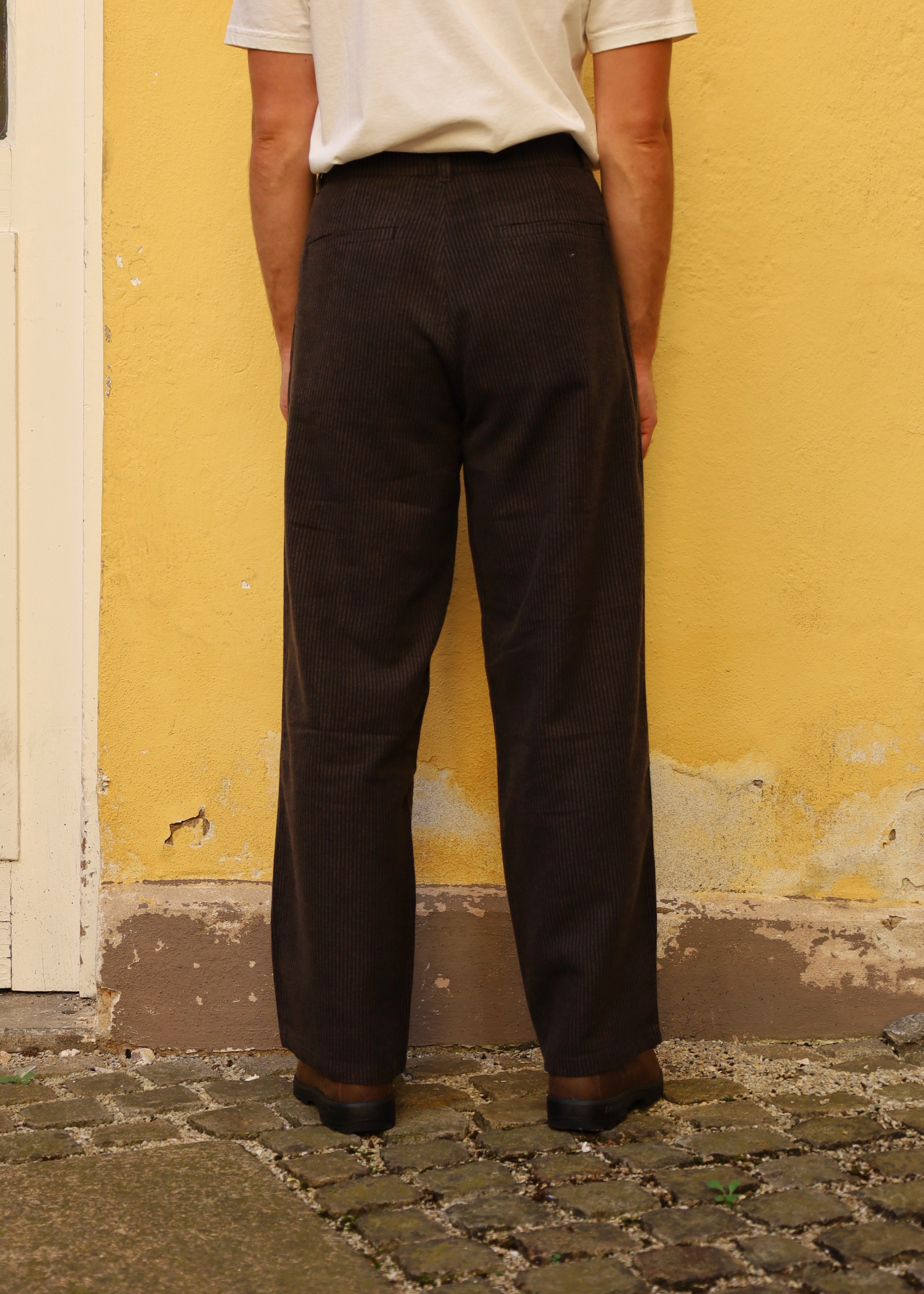 CARLO Flannel striped brown