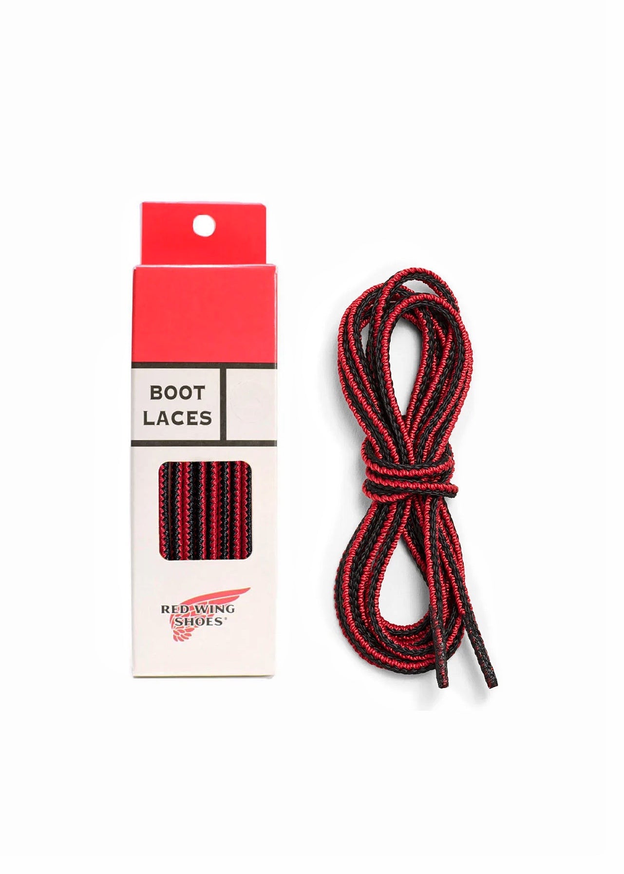 93019 Boot Laces 48" black red
