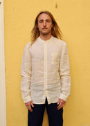 NATHAN linen stripe yellow