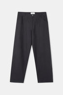CARLO Flannel - striped charcoal
