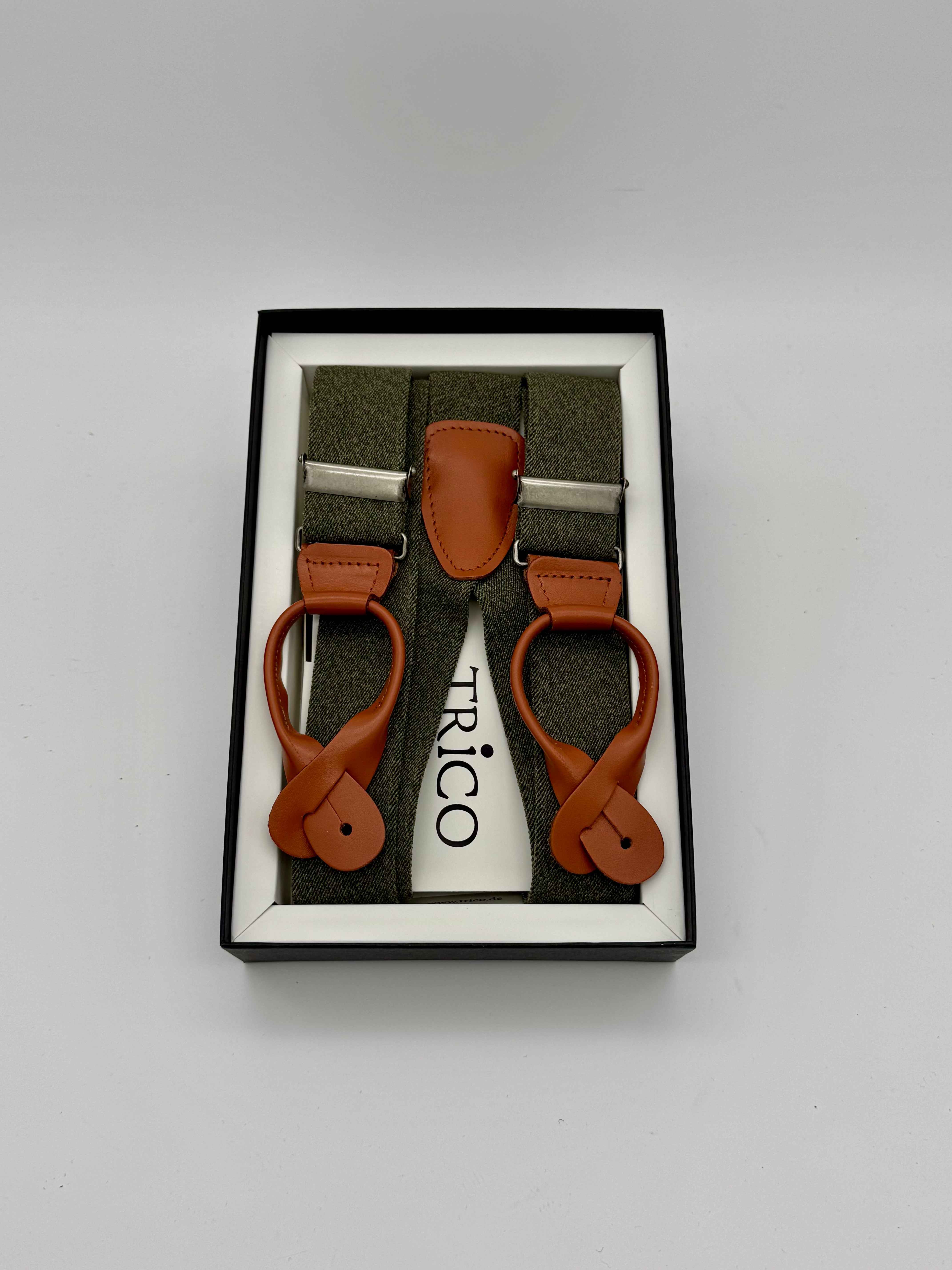 Hosenträger - Green / Cognac