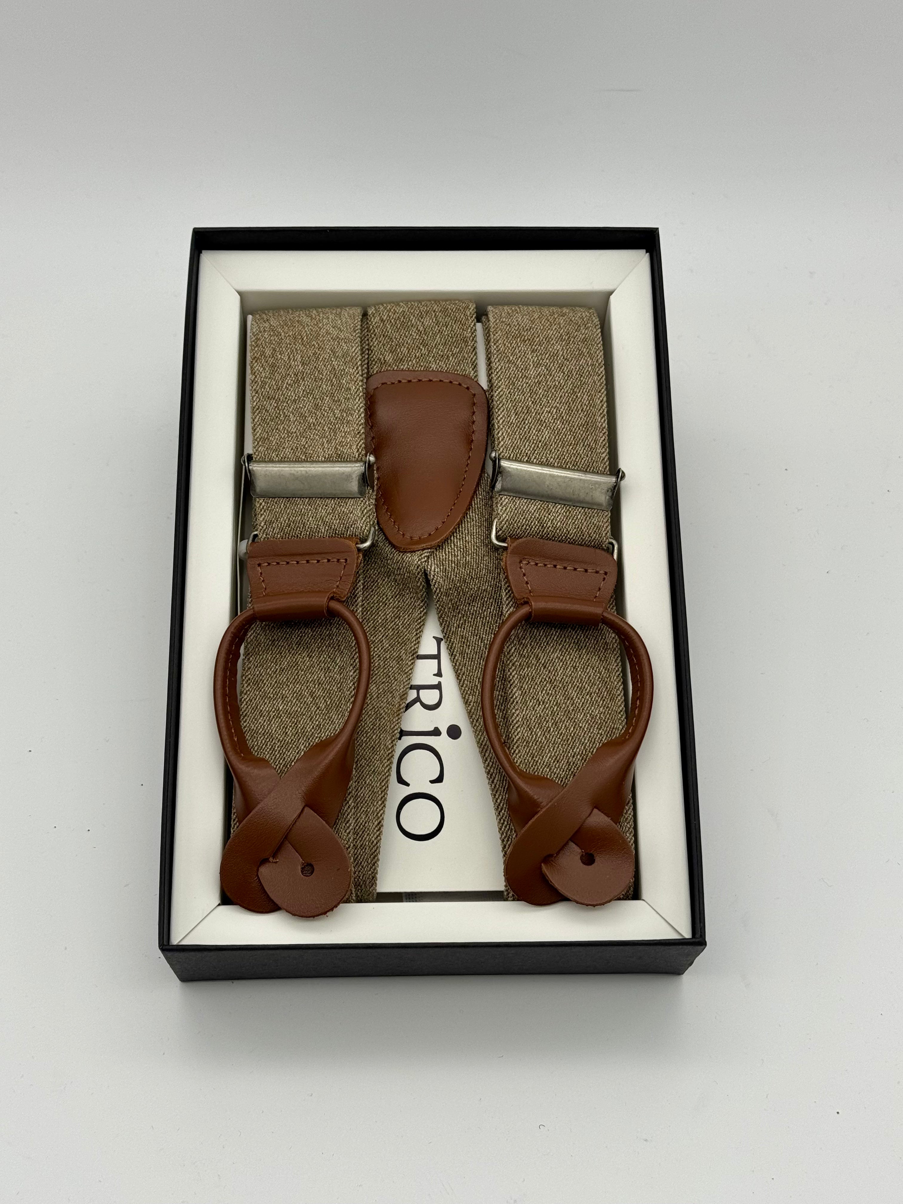 Hosenträger - Beige / Brown