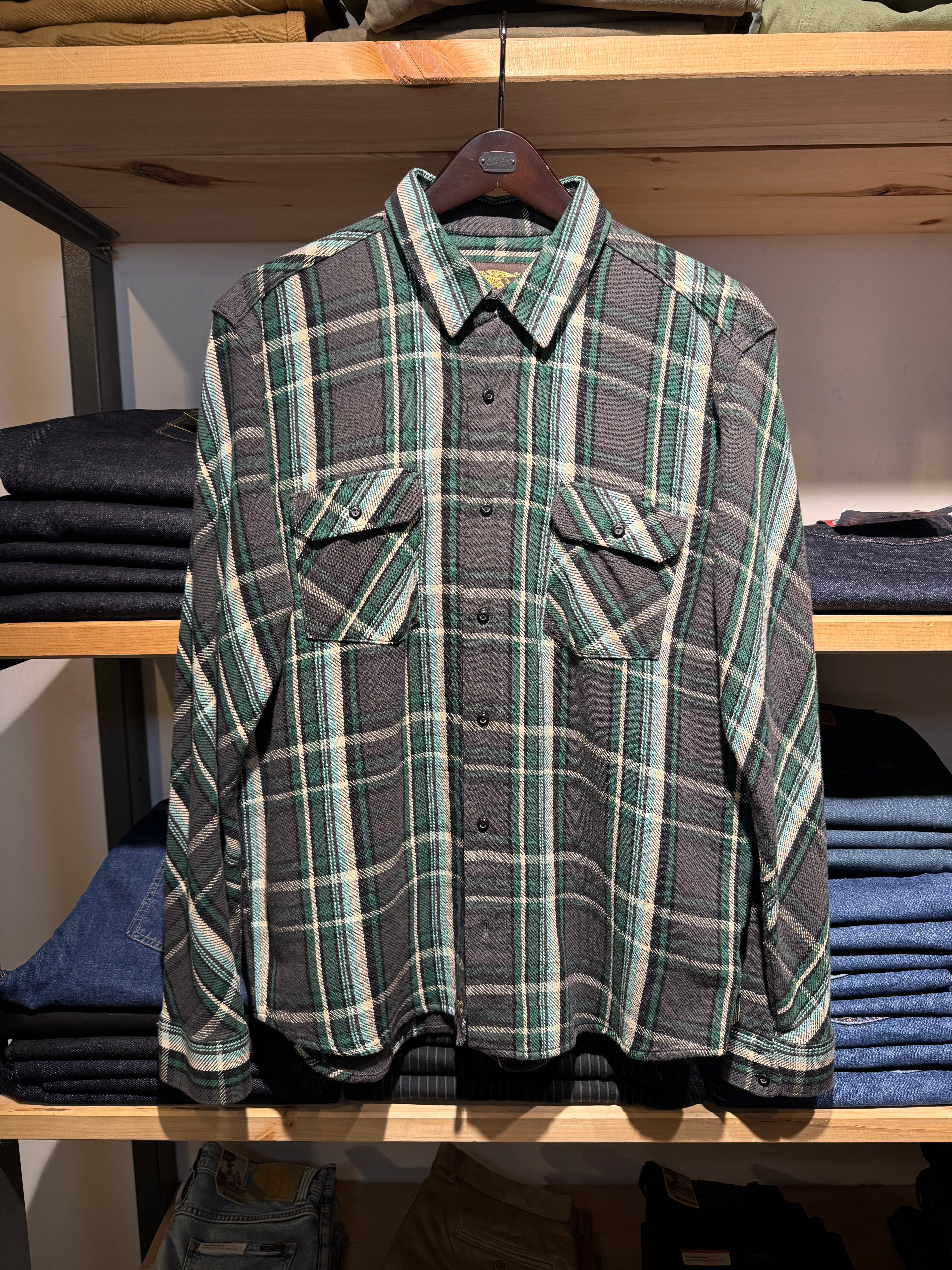 Bryson Check Flanell- Black Green White