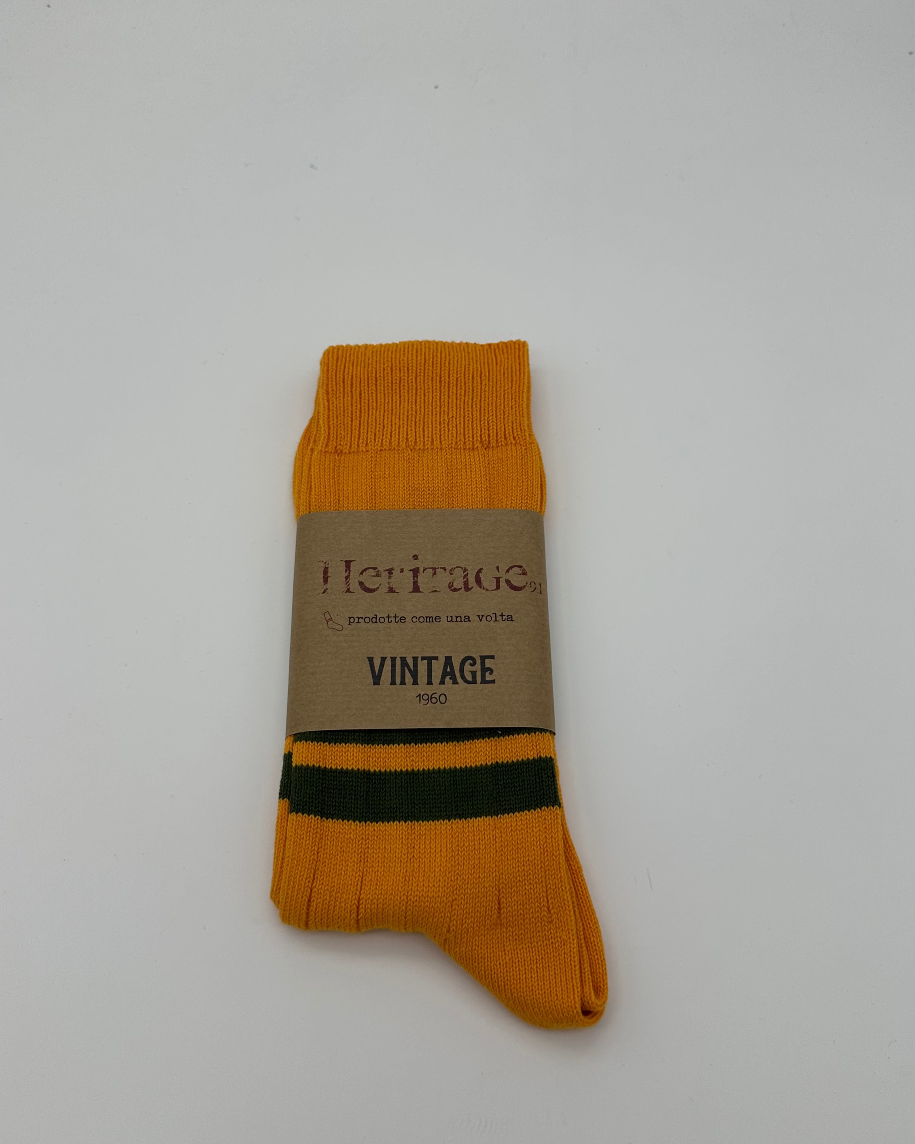 1960 Socks - dk. yellow/military