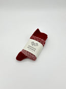 Wool Jacquard Socks - Wine