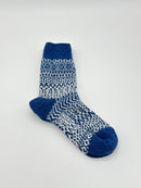 Wool Jacquard Socks - Seagulls Blue