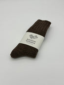 Wool Cotton Boot Socks - Mocha
