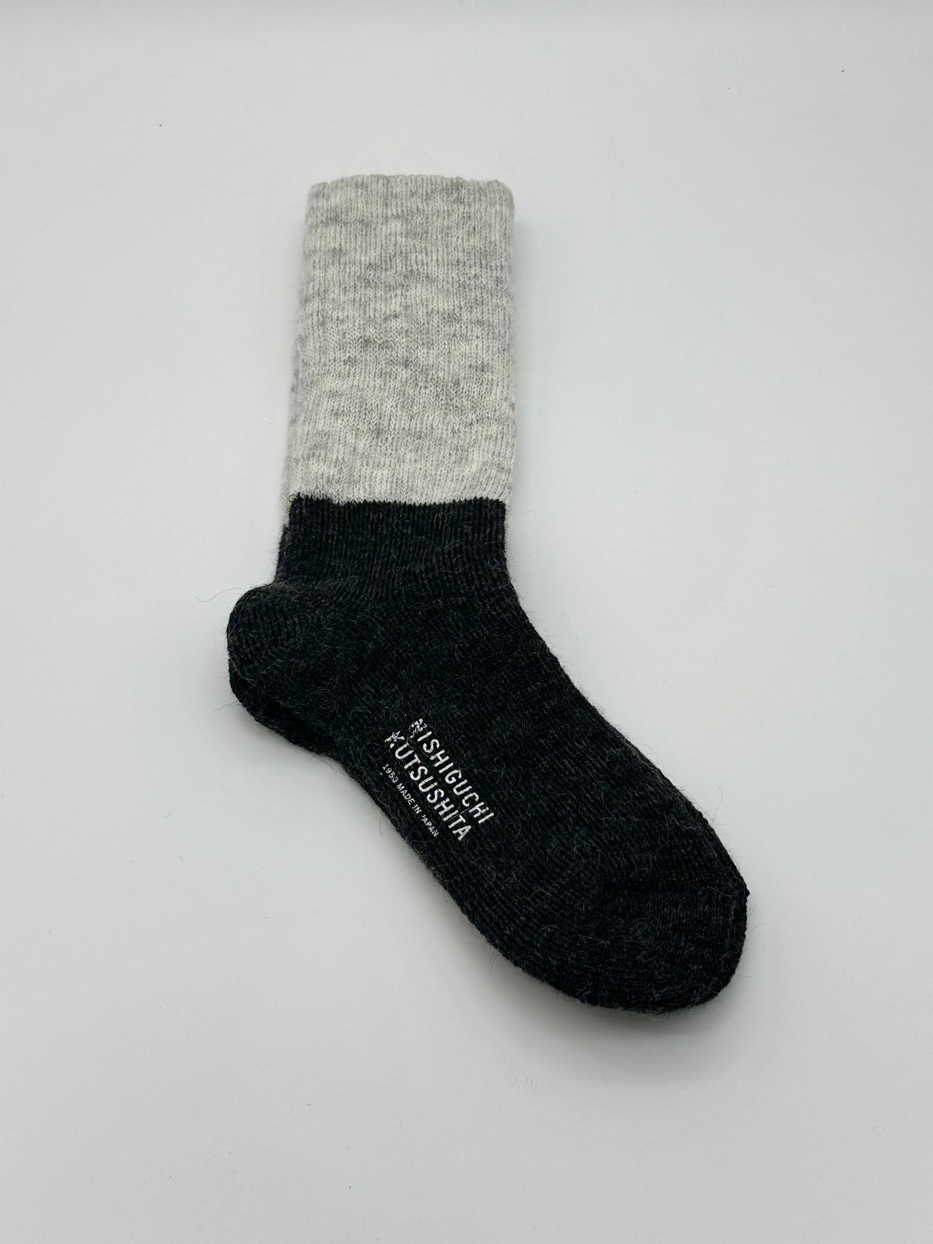 Mohair Wool Pile Socks - light gray