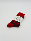 Wool Jacquard Socks Red