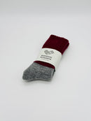 Mohair Wool Pile Socks Bordeaux