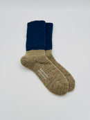 Mohair Wool Pile Socks Navy