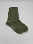 Wool Cotton Boot Socks Moss Green