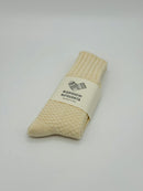 Wool Cotton Boot Socks Ivory