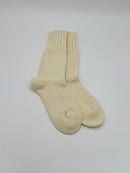Wool Cotton Boot Socks Ivory