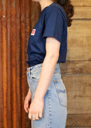 W‘ S/S Pocket Heart Tee Ink/Red
