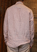 KEN Shirt Pure Linen Striped Rust