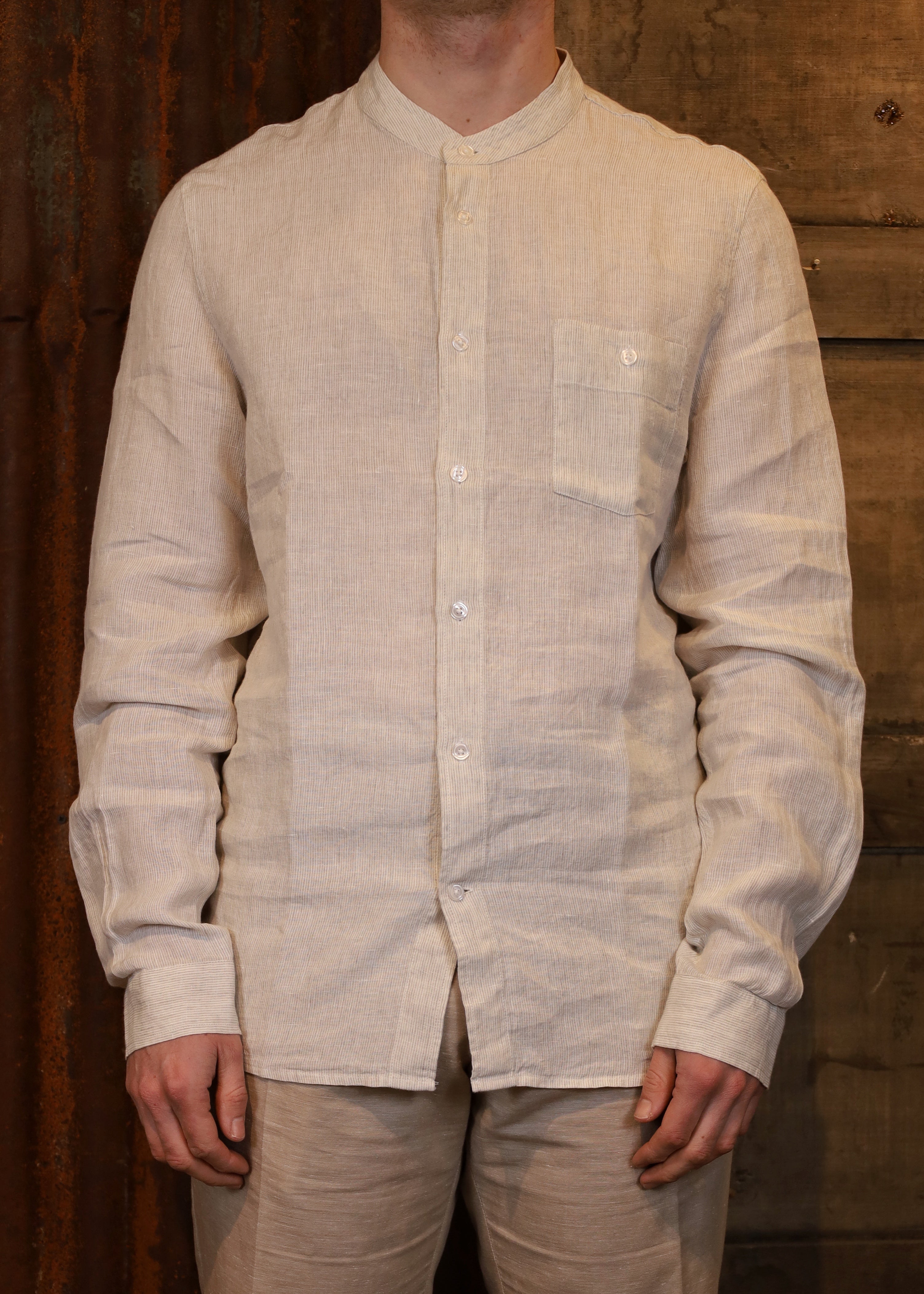 Nathan Shirt Striped Sand