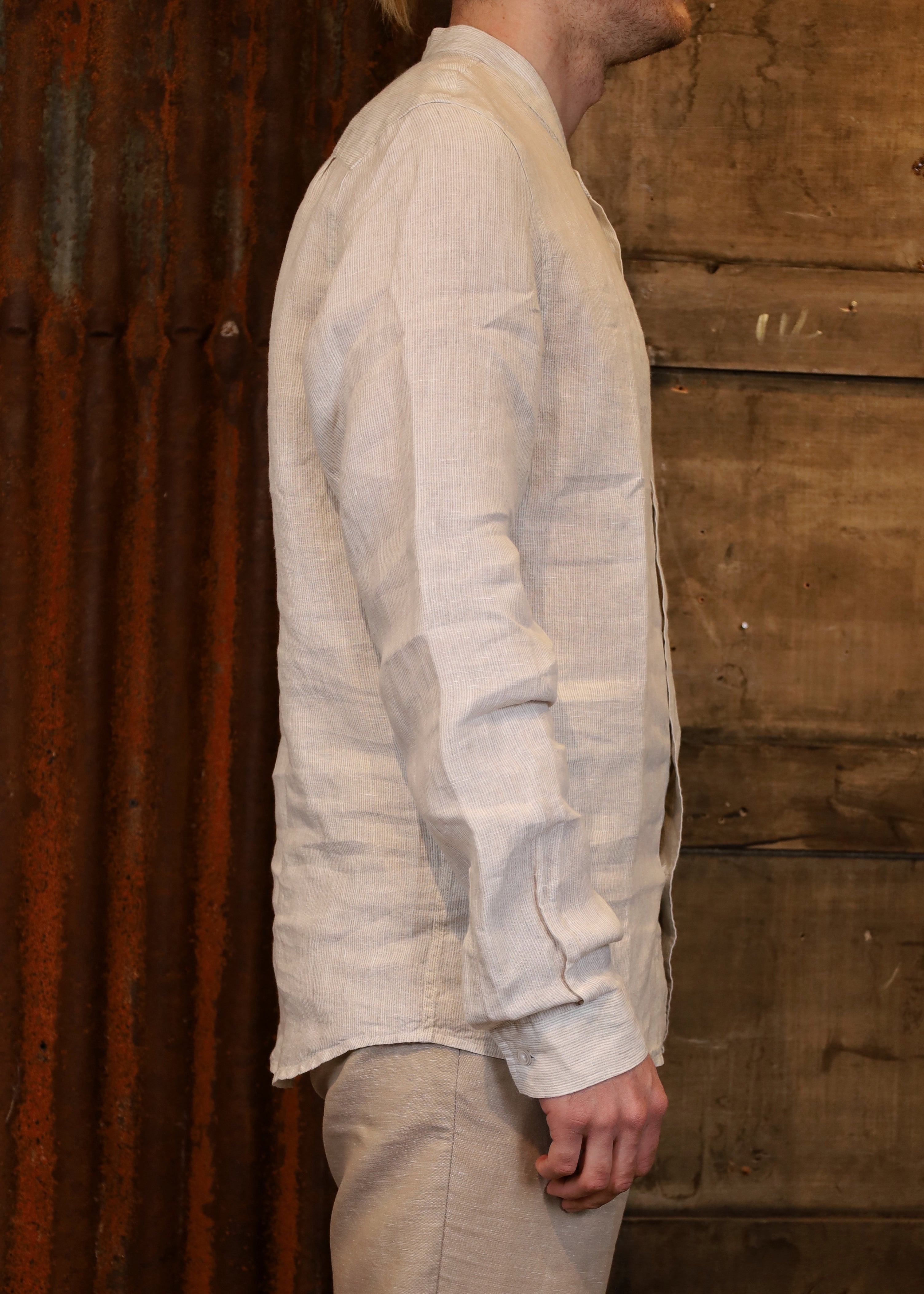 Nathan Shirt Striped Sand