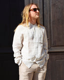 Nathan Shirt Striped Sand