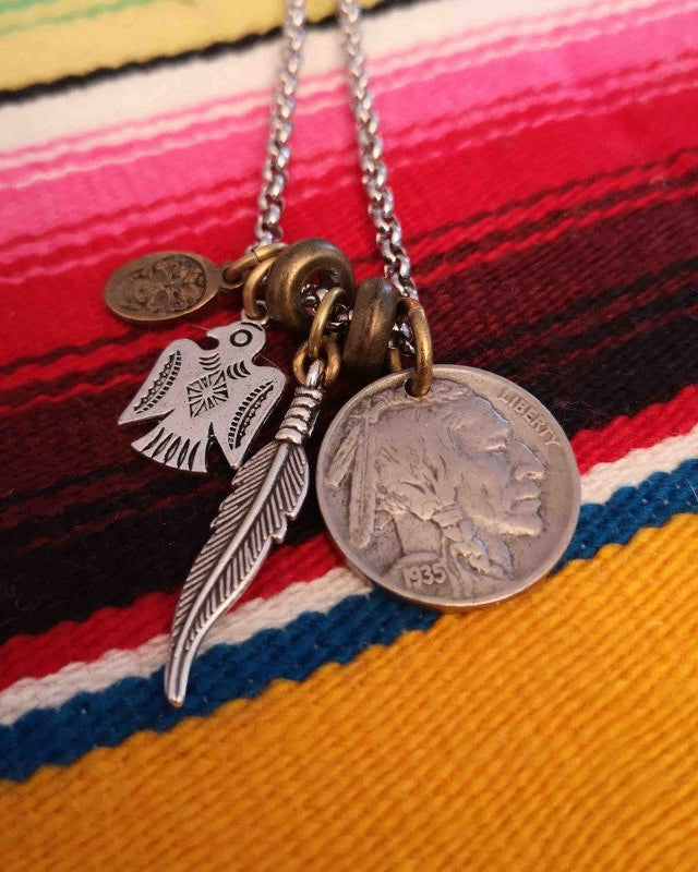Buffalo/Indian Head Necklace - A04