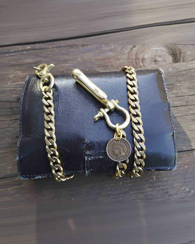 Wallet Chain 'Gourmette' Brass- CP20